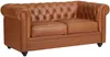 Vente-unique - CHESTERFIELD Sofa and armchair set Leder Braun - B 78 cm88 cm x H 72 cm x L 82 cm165 cm205 cm Bild 4