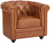 Vente-unique - CHESTERFIELD Sofa and armchair set Leder Braun - B 78 cm88 cm x H 72 cm x L 82 cm165 cm205 cm Bild 5