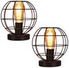 Nettlife Tischleuchte Vintage Schwarz E27 Retro Industrial Tischlampe aus Metall, mit Schalter, LED wechselbar, Wohnzimmer Kinderzimmer Schreibtisch Schlafzimmer Bild 2