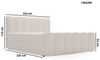 GrainGold Boxspringbett mit Bettkästen CLOUD, Modern Bett mit Kopfteil - 140x200 cm, Beige (1x Bett + 1x Topper) Bild 4