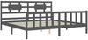 vidaXL Massivholzbett mit Kopfteil Grau 200x200 cm 3192578 Bild 5