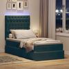 vidaXL LED-Speicherbett mit Matratze Dunkelgrün 100 x 200 cm Samt 3372708 Bild 5