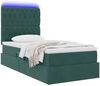 vidaXL LED-Speicherbett mit Matratze Dunkelgrün 100 x 200 cm Samt 3372708 Bild 3