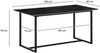 Esszimmertisch 180 x 90 x 76 cm Küchentisch Schwarz in Marmor-Optik Modern, Esstisch Groß, Speisetisch Rechteckig, Tisch Esszimmer mit Metallbeinen Bild 4