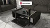Vente-unique - CADEBA Couchtisch Holz, Platte SchwarzBraun - B 60 cm x H 37,3 cm x L 103,8 cm Bild 2