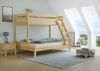 Doppel-Etagenbett 120x200 und 80x200 Erwachsenen-Stockbett Kiefer Massivholz natur V-60.18-08-12ohne Zubehör Bild 2