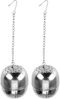 Koopman Teesieb Tee-Ei Teekugel Teefilter Edelstahl Silber Ø 4cm 2er Set, Edelstahl, (2-St), Rostfrei, Sieb, Edelstahl, mit Kette und Haken Bild 2