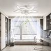 LED Deckenventilator Mit Beleuchtung -ZMH Modern Deckenleuchte mit Ventilator Leise 48W Fernbedienung Dimmbar 3 Farbtemperatur 6-Gang Timer Weiß Ventilator Lampe für Jugendzimmer Kinderzimmer Bild 5