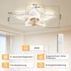 LED Deckenventilator Mit Beleuchtung -ZMH Modern Deckenleuchte mit Ventilator Leise 48W Fernbedienung Dimmbar 3 Farbtemperatur 6-Gang Timer Weiß Ventilator Lampe für Jugendzimmer Kinderzimmer Bild 4
