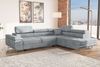 Stylefy Marokko Ecksofa Silber Velours MONOLITH Rechts Bild 2