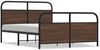 vidaXL Metallbett ohne Matratze Braun Eichen-Optik 140x200 cm 3318662 Bild 2