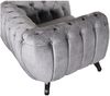 Edles Chesterfield Sofa 2 Sitzer Velours grau Couch Polstersofa Wohnlandschaft Bild 3