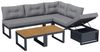 KLAM HOME Gartenlounge-Set 4-6 Sitzer Modernes Gartenmöbelset Gartenlounge-Set Ecksofa, (3-stufig verstellbare Rückenlehne+Liegefunktion+Stauraum), Wetterfest Polyester für Außenbereich, Terrasse, Balkon und Garten Bild 2