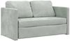 vidaXL Bodensofa mit Schlaffunktion Hellgrau 122x204x55 cm Samt 353957 Bild 4