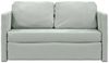 vidaXL Bodensofa mit Schlaffunktion Hellgrau 122x204x55 cm Samt 353957 Bild 5