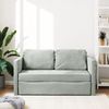 vidaXL Bodensofa mit Schlaffunktion Hellgrau 122x204x55 cm Samt 353957 Bild 3