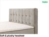 MEBLINI King Boxspringbett IGA 120x200 cm mit Bettkasten - H4/Beige Samt Polsterbett - Gepolstert Doppelbett mit Matratze und Topper - Polsterbett mit Stauraum - Bett mit Kopfteil – Stauraumbett Bild 5