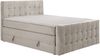 MEBLINI King Boxspringbett IGA 120x200 cm mit Bettkasten - H4/Beige Samt Polsterbett - Gepolstert Doppelbett mit Matratze und Topper - Polsterbett mit Stauraum - Bett mit Kopfteil – Stauraumbett Bild 2