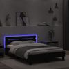 vidaXL Bettgestell mit Kopfteil LED-Beleuchtung Schwarz 120x190 cm 3207575 Bild 4