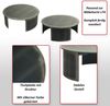 Couchtisch HWC-L74, Beistelltisch Wohnzimmertisch, MVG-zertifiziert Industrial, rund Ø80cm, Metall-Optik gebürstet Bild 2