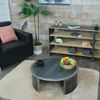 Couchtisch HWC-L74, Beistelltisch Wohnzimmertisch, MVG-zertifiziert Industrial, rund Ø80cm, Metall-Optik gebürstet Bild 5