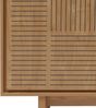 Sideboard HWC-O35, Schrank Highboard, 3 Türen Staufächer, Melamin 86x160x40cm ~ Ulme natur Bild 4
