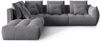 Micadoni Ecksofa Bloom 5-Sitzer Links Samt Dunkelgrau Bild 1