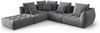 Micadoni Ecksofa Bloom 5-Sitzer Links Samt Dunkelgrau Bild 2