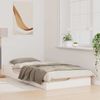 vidaXL Bettrahmen Weiß 90 x 200 cm Massives Kiefernholz 873389 Bild 3