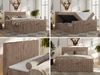 Boxspringbett, Doppelbett mit zwei Bettkästen und hohem Kopfteil aus Cordstoff - TILIANO DUO - 180 x 200 cm - Braun Cord - H4 Bild 2