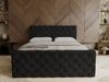 GRAINGOLD Lunaris Doppelbett 160x200, Boxspringbett mit Kopfteil, zwei Bettkästen, Velour-Stoff, Schwarz Bild 3