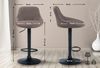 CLP Barhocker Lazio Stoff höhenverstellbar und 360 Grad drehbar,taupe schwarz Bild 2