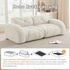 2-Sitzer-Sofa aus Chenille, modulares rahmenloses Design, 204 x 95 x 76 cm, Hellbeige Bild 5