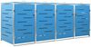 vidaXL Mülltonnenbox für 4 Tonnen 276,5x77,5x112,5 cm Edelstahl 149569 Bild 2
