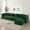 4-Sitzer modulares Ecksofa H 69 x T 386 x B 177 cm aus Cord in Grün mit 74 cm Sitztiefe Bild 2