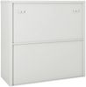 vidaXL Schrank mit Schiebetür Hellgrau 90x40x90 cm Stahl 335955 Bild 4