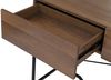 Konsolentisch HWC-P47, Telefontisch Beistelltisch Ablagetisch, Schublade Melamin Industrial 81x120x40cm ~ braun Bild 5