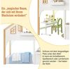 Flieks Etagenbett, Hochbett Kinderbett Hausbett 90x200cm mit LED-Leiste & Stauraumtreppe Bild 4