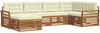 vidaXL Outdoor-Sofagarnitur mit Kissen 6 pcs Natur und Creme 3373740 Bild 2