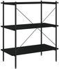 vidaXL Regal mit 3 Böden Schwarz 80x40x92 cm 336339 Bild 5
