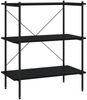 vidaXL Regal mit 3 Böden Schwarz 80x40x92 cm 336339 Bild 2