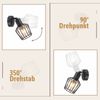 ZMH E14 Deckenstrahler - Metall, 350° Drehbare Industrielle Flurlampe, Wandleuchte für Flur und Wohnzimmer, Schwarz Bild 5