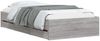 vidaXL Bettgestell mit Schubladen Grau Sonoma 90x190 cm Holzwerkstoff 3207327 Bild 3