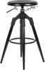 Barhocker Schwarz Metall 72-80 cm, Design Barstuhl 100 kg Maximalbelastbarkeit, Tresenhocker Industrial, Tresenstuhl ohne Lehne Bild 3