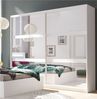 Schiebetürenschrank Fino Kleiderschrank mit Spiegel weiß, 230x62x215cm Bild 3