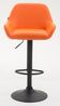 CLP 2er Set Barhocker Braga Kunstleder drehbar und höhenverstellbar,orange schwarz Bild 2