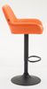CLP 2er Set Barhocker Braga Kunstleder drehbar und höhenverstellbar,orange schwarz Bild 4