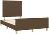 vidaXL Polsterbett mit hohem Kopfteil Stoff Dunkelbraun 120x200 cm Bild 4