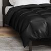 vidaXL Winterbettdecke Schwarz 135 x 220 cm Satin und Mikrofaser 42025853 Bild 4