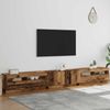 vidaXL TV-Schrank mit LED-Leuchten Altholz-Optik 300x35x40 cm 3329169 Bild 4